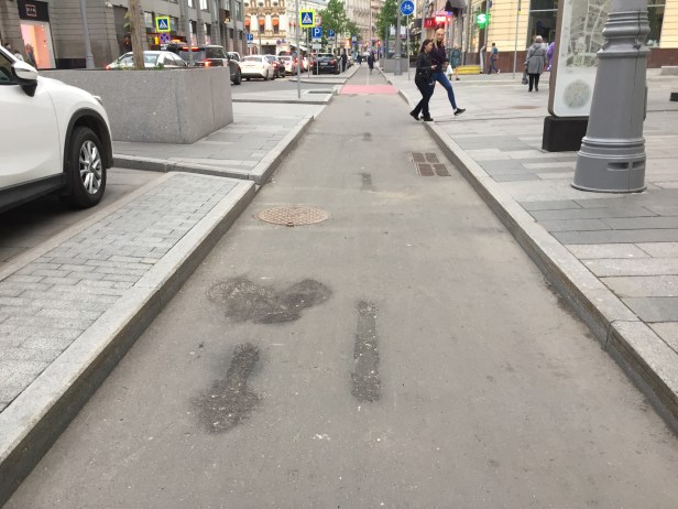 Велодорожка на Неглинной.