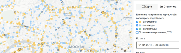 ДТП статистика карта